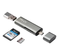 PNY R-TC-UA-3N1E01-RB kártyaolvasó USB 3.2 Gen 1 (3.1 Gen 1) Type-C Fémes