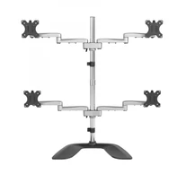 StarTech.com ARMQUADSS asztali TV konzol 81,3 cm (32") Fekete, Ezüst