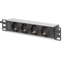 Digitus DN-95418 áramelosztó egység (PDU) 4 AC kimenet(ek) 0U/1U Fekete