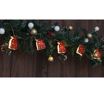 LED karácsonyi lánc, csomag, elemes (X22067)  Timer 6+18h,10LED, 3000K, 2xAA