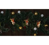 LED karácsonyi lánc, szarvas,elemes (X22066)  Timer 6+18h,10LED, 3000K, 2xAA