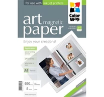 COLORWAY Fotópapír, ART series, fényes hűtőmágnes (ART glossy "magnetic"), 690 g/m2, A4, 5 lap