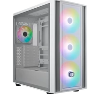 COOLER MASTER Ház ATX MasterBox 600, Tápegység nélkül, Üvegfalú, fehér