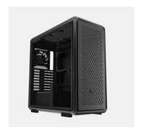 COOLER MASTER Ház ATX MasterFrame 600, Tápegység nélkül, Üvegfalú, fekete