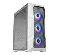 COOLER MASTER Ház ATX MasterBox TD500 MESH V2, Tápegység nélkül, Edzett Üveg, fehér