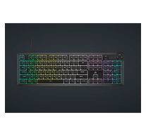 CORSAIR Vezetékes Billentyűzet Gaming, K55 CORE RGB, Médiavezérlő gombok, Cseppálló, US, fekete
