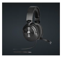CORSAIR Vezetékes Headset, HS55 Gaming, Ultrakönnyű, Jack dugós, fekete