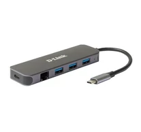 D-LINK USB-C HUB 3xUSB + 1xUSB-C +1xLAN, DUB-2334