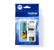 Brother LC-421XLVAL PagePack 4 db Eredeti Nagy (XL) kapacitású Fekete, Cián, Magenta, Sárga