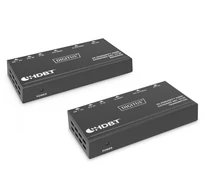 Digitus DS-55520 audió/videó jeltovábbító AV adó- és vevőegység Fekete