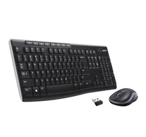 Logitech 920-004508 billentyűzet Egér mellékelve Otthoni Vezeték nélküli RF QWERTY Nemzetközi amerikai Fekete