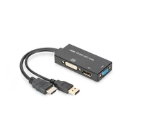 Digitus AK-330403-002-S video átalakító kábel 0,2 M HDMI A-típus (Standard) DVI-D Fekete