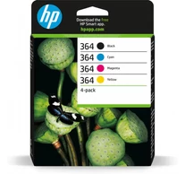 HP 364 4-pack Black/Cyan/Magenta/Yellow Original Ink Cartridges tintapatron 4 db Fekete, Cián, Magenta, Sárga