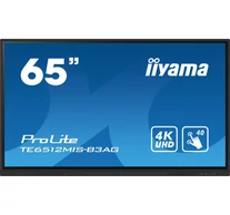 iiyama TE6512MIS-B3AG tartalomszolgáltató (signage) kijelző Kioszk formatervezés 165,1 cm (65") LCD Wi-Fi 400 cd/m² 4K Ultra HD Fekete Érintőképernyő Beépített