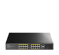 Cudy FS1018PS1 hálózati kapcsoló Fast Ethernet (10/100) Ethernet-áramellátás (PoE) támogatása Szürke