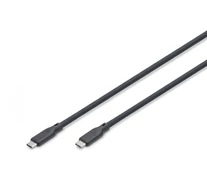 Silikon USB-C - USB-C csatlakozó kábel, USB 3.2 Gen1 5G 4K60Hz 100W, 2m fekete