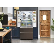 Haier FD 83 Serie 7 HB18FGSAAA Fridge-freezer, double-opening 539 l E Silver, Titanium