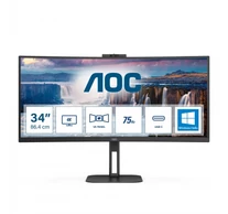 AOC V5 CU34V5CW számítógép monitor 86,4 cm (34") 3440 x 1440 pixelek Wide Quad HD LED Fekete