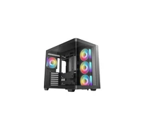 DEEPCOOL Ház ATX CG530U 4F, Tápegység nélkül, fekete, Üvegfalú