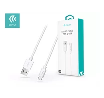 DEVIA USB - USB TYPE-C ADAT- ÉS TÖLTŐKÁBEL 1 M-ES VEZETÉKKEL - SMART USB TYPE-C 2.0 CABLE - WHITE