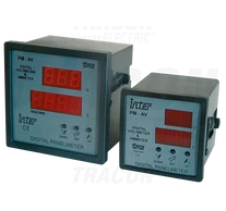 Digitális amper és voltmérő állítható áramváltó áttétellel  96×96mm, 500V AC, 0-9500/5A AC