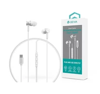 Devia Smart Series M1 Metal In-Ear sztereó fülhallgató - USB-C (Type-C), ezüst