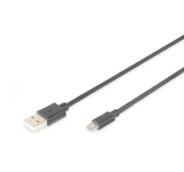 Digitus AK-300110-018-S USB kábel USB 2.0 1,8 M USB A Micro-USB B 0,48 Gbit/s Fekete