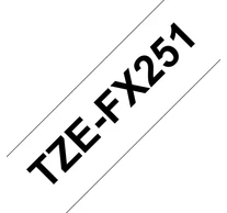 Brother TZE-FX251 címkéző szalag Fehéren fekete