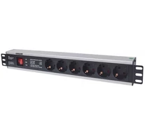 Intellinet 713962 áramelosztó egység (PDU) 6 AC kimenet(ek) 1.5U Fekete