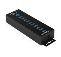 StarTech.com HB30A10AME hálózati csatlakozó USB 3.2 Gen 1 (3.1 Gen 1) Type-B 5000 Mbit/s Fekete