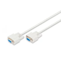 Digitus AK-610106-020-E soros kábel Bézs 2 M D-Sub9