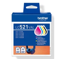 Brother LC521VAL tintapatron 4 db Eredeti Fekete, Cián, Magenta, Sárga
