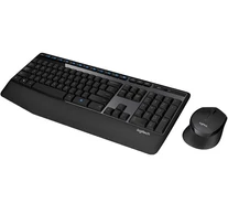 Logitech 920-006483 billentyűzet Egér mellékelve Univerzális Vezeték nélküli RF Angol Fekete