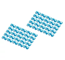 Színes klipsz RJ45 csatlakozóhoz, kék, 100 darabos csomag