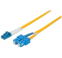 Intellinet 472050 száloptikás kábel 3 M LC SC OS2 Sárga