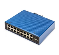 Digitus DN-651159 hálózati kapcsoló Vezérelt L2 Gigabit Ethernet (10/100/1000) Ethernet-áramellátás (PoE) támogatása Fekete, Kék