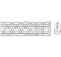 Logitech 920-012491 billentyűzet Egér mellékelve Irodai RF vezeték nélküli + Bluetooth QWERTY Nemzetközi amerikai Fehér
