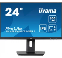 IIYAMA XUB2493HSU-B7 24inch IPS FHD 100Hz 300cd/m2 1ms Speakers HDMI DP 2xUSB 2.0 Speakers 15cm Height Adj. Stand