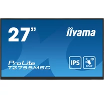 iiyama ProLite T2755MSC-B1 számítógép monitor 68,6 cm (27") 1920 x 1080 pixelek Full HD LED Érintőképernyő Asztali Fekete