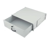 Zárható polc. 19" 3U G/480 szürke