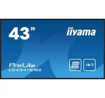 iiyama PROLITE LE4341S-B2 Laposképernyős digitális reklámtábla 108 cm (42.5") LCD 350 cd/m² Full HD Fekete 18/7