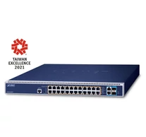 PLANET GS-6322-24P4X hálózati kapcsoló Vezérelt L3 10G Ethernet (100/1000/10000) 1U Kék