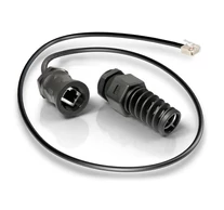 QuWireless QRJ45-L hálózati kábel Fekete 0,38 M
