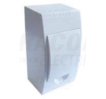 Falon kívüli elosztódoboz, fehér ajtóval, N/PE sínnel  1×4 modul, IP40, (H×W×D=200×112×92mm)