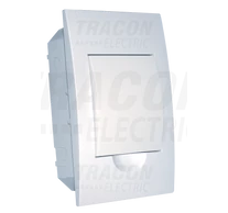 Süllyesztett elosztódoboz, fehér ajtóval, N/PE sínnel  1×4 modul, IP40, (H×W×D=200×112×66mm)