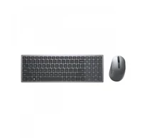 KM7120W - Full-size (100%) - RF Wireless + Bluetooth - QWERTY - Grey - Titanium - Mouse included