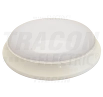 Műanyag búrás falon kívüli LED világítótest  100-240 V, 28 W, 2100 lm, 4000 K, IP54,D=400mm, EEI=F