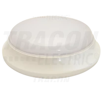 Műanyag búrás falon kívüli LED világítótest mozgásérzékelővel  100-240V,28W,2100lm,4000K,1-8m,10s-12m,IP54,D=400mm,EEI=F