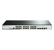 D-Link DGS-1510-28P hálózati kapcsoló Vezérelt L3 Gigabit Ethernet (10/100/1000) Ethernet-áramellátás (PoE) támogatása Fekete