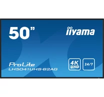 iiyama LH5041UHS-B2AG tartalomszolgáltató (signage) kijelző Laposképernyős digitális reklámtábla 127 cm (50") LCD 500 cd/m² 4K Ultra HD Fekete 24/7